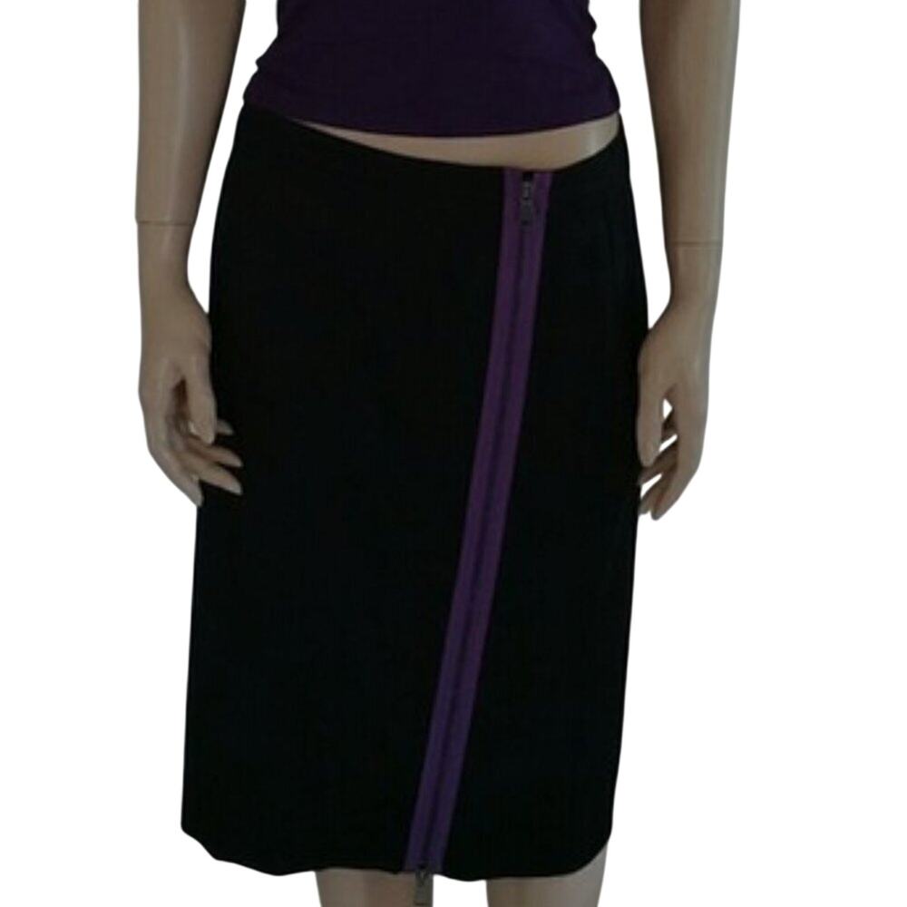H&M Straight Pencil Skirt Punk Rock Sz8 EUC